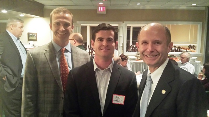 Left to right: Zach Doran, Scott McDaniel, and Senator Dave Burke